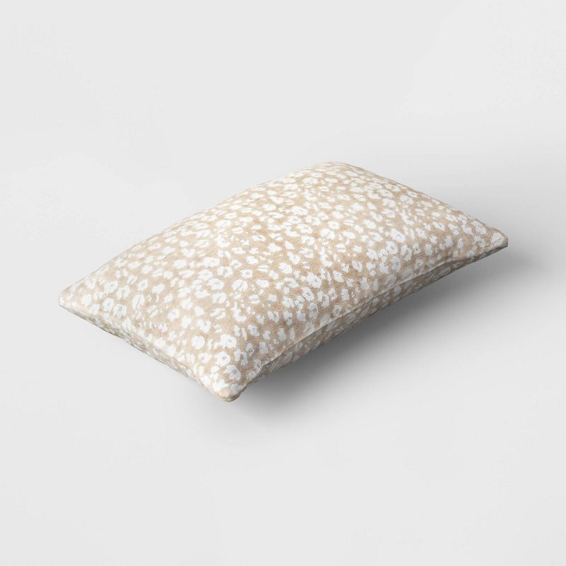 Velvet Jacquard Cheetah Lumbar Throw Pillow Beige - Threshold&#8482;, 4 of 8