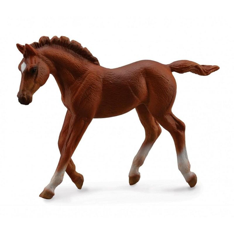 Breyer CollectA Series Chestnut Thoroughbred Walking Foal Model Horse, 1 of 2