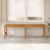 Bench Brown Solid Teak Wood 45 in Strong Bench RectangularvidaXL - 3 of 4