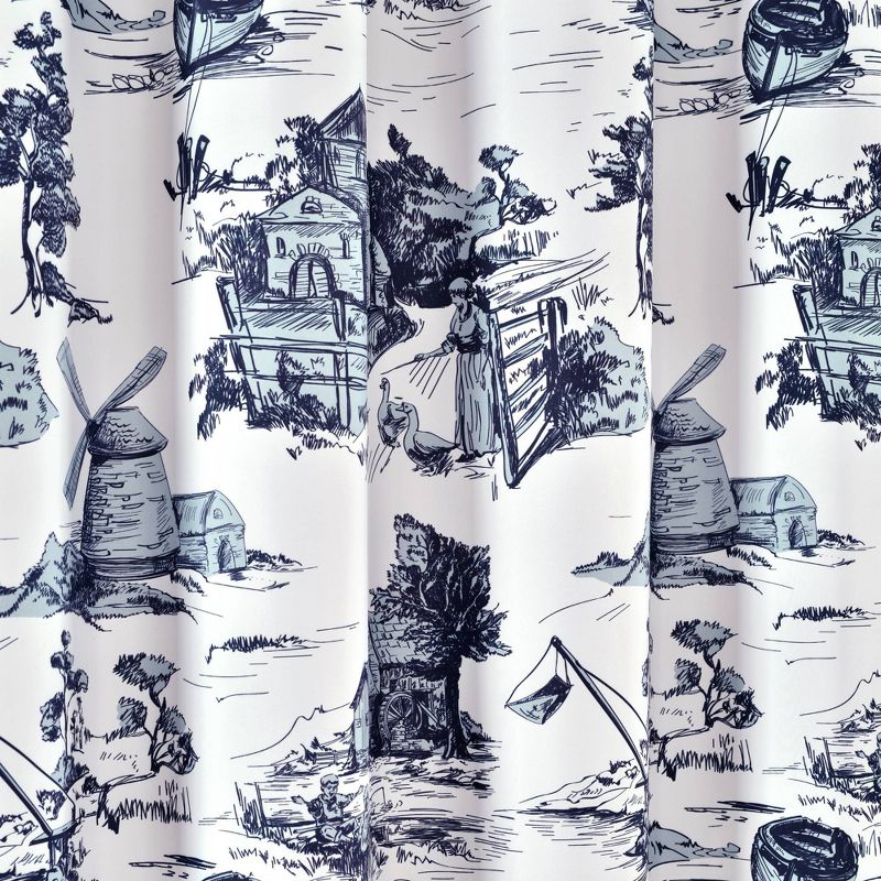French Country Toile Single Shower Curtain - Lush Décor, 4 of 10