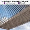 PURPLE LEAF Louvered Pergola Aluminum Outdoor Hardtop Pergola with Adjustable Retractable Louvre Roof for Deck Garden Backyard - 3 of 4