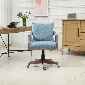 Computer Chair Office Chair Adjustable Swivel Chair Fabric Seat Home Study Chair - 1 of 4