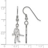 Black Bow Jewelry Sterling Silver West Virginia Mountaineers NCAA Dangle Earring - image 2 of 3