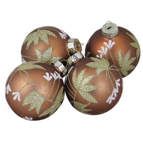 Northlight 4ct Mirrored Glass Disco Ball Christmas Ornament Set 4 - Gold :  Target