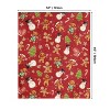 Christmas Flannel Blanket Throw, Red Gingerbread Man Christmas Bear Soft Fuzzy Plush Cozy Fleece Blankets - 3 of 4