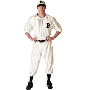 HalloweenCostumes.com Fun Costumes Adult Vintage White Baseball Costume - 1 of 1