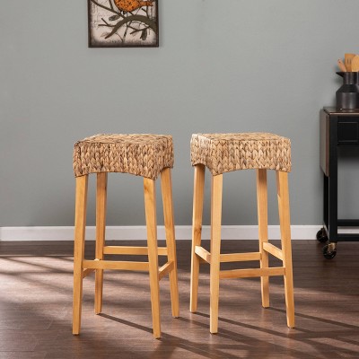 Set of 2 Palzeta Bar Height Barstools Natural – Aiden Lane