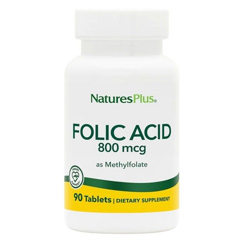 Folic Acid 800 mcg by Nature's Plus  -  90 Tablet - image 1 of 3