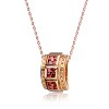 Guili Halloween Sterling Silver Red and Gold Cubic Zirconia and Gold Plating Clear Pendant - 2 of 2