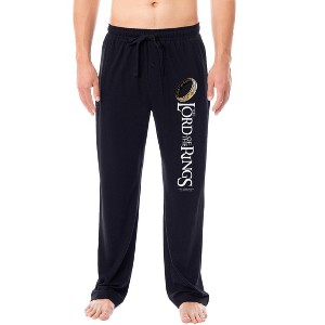 The Lord Of The Rings Men's One Ring Mens' Sleep Lounge Pajama Pants Black - 1 of 4
