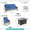 XIZZI OUTDOOR SWIVEL ROCKER SETS: 3-PC Rocker + Modular Sofa & Fire Pit Options - All-Weather Fabric, 8 Color Choices for Patio, Garden, Poolside - 2 of 4