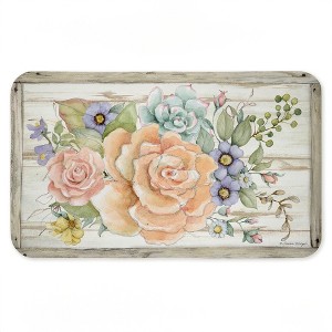 Stupell Industries Rose Succulent Bouquet Printed Anti-Fatigue Floor Mat, design by Susan Winget, 30"x18" - 1 of 4