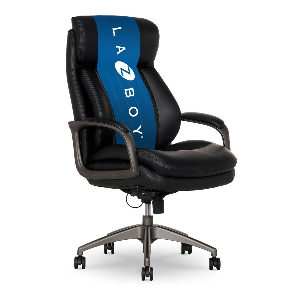 Photos - Computer Chair La-Z-Boy Nova Executive Office Chair Black: Air Lumbar, Adjustable, Swivel 