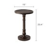 JIONJOY Classic Pedestal Side Table - Rustic Tray Top End Table for Living Room, Bedroom or Entryway - 2 of 4