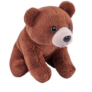Wild Republic Pocketkins Eco Brown Bear Stuffed Animal, 5 Inches - 1 of 1