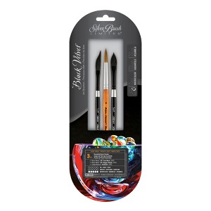Silver Brush Black Velvet® 3-Piece Essential Strokes W/C Brush Set - 1 of 1