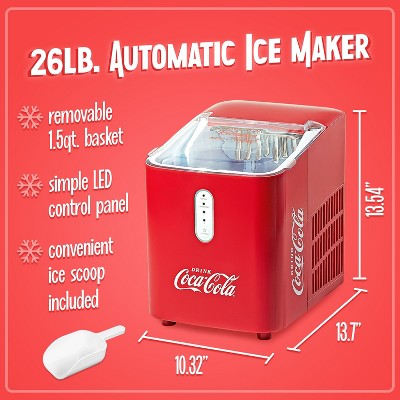 Coca-Cola Red Portable Countertop Ice Maker