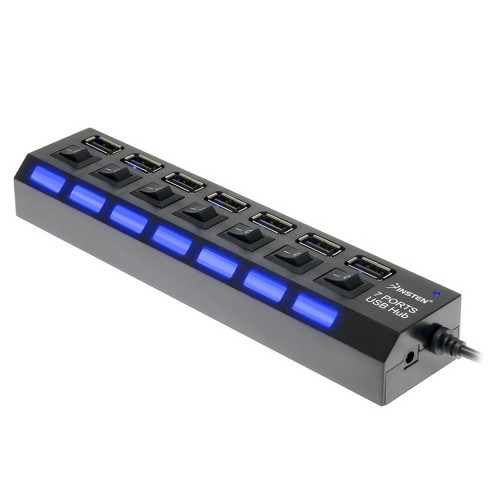 Insten 7 Port Usb Hub For Laptops & Computer, Usb High Speed Hub With 480 Mbps Transfer Speed, : Target