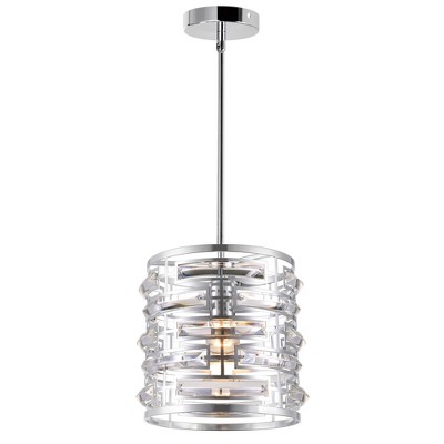 CWI Lighting Petia 1 Light Drum Shade Mini Chandelier With Chrome Finish