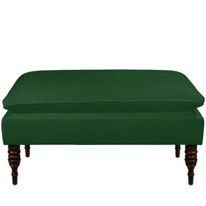 Pillowtop Bench - Fauxmo Emerald - Skyline Furniture , Fauxmo Green