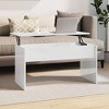 vidaXL Coffee Table High Gloss White 40.2"x19.9"x20.7" Engineered Wood - 2 of 4