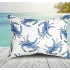 Blue Crab Pillow – 18x13 inch Rectangular Coastal Living Room by Manual Woodworkers and Weavers - 3 of 3