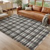 Modern Geometric Striped Area Rug Washable Rugs for Living Room Easy Cleaning Floor Cover with Non-Slip Backing - 3 of 4