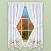 Collections Etc Embroidered Sunflower Bouquet Drapes with Tiebacks Included - 3 of 4
