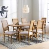 Christopher Knight Home Pampas French Country Fabric Upholstered Wood and Cane 7 Piece Expandable Dining Set - 2 of 4