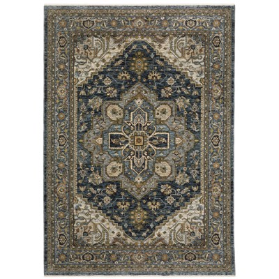 Oriental Weavers Aberdeen 1144Q Blue/ Taupe Indoor Area Rug - 5'3" x 7'6"
