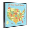 Stupell Industries United States of America USA Kids Map Black Framed Giclee Art - 3 of 4
