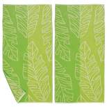 Great Bay Home Cotton Vibrant Prints & Colors 2-Pack Beach Towel  (2 Pack- 30" x 60", Tropical Palm)