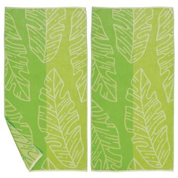 Cotton Vibrant Color Printed 2-Pack Beach Towel - Great Bay Home