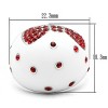 Slickblue Women’s Stainless Steel Ring, High Polished No Plating, Ruby Crystal Bow Accent, Fashion Band, Sizes 5-10 - 2 of 4