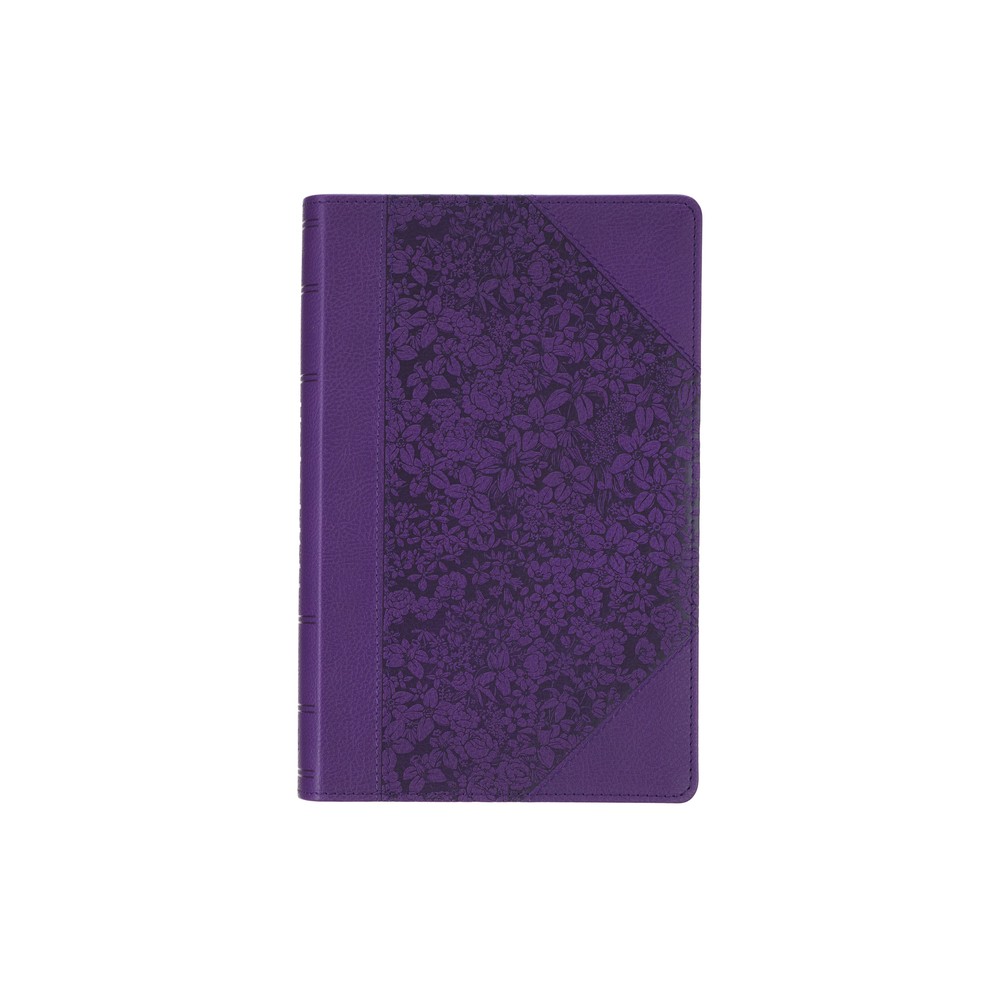 KJV Bible Giant Print Standard-Size (Faux Leather, Purple Two-Tone) - Annotated (Leather Bound)