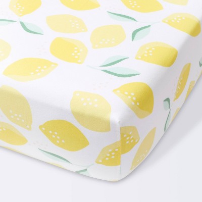 Image of Fitted Crib Sheet Printed Lemons - Cloud Island™ Lemons