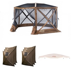 Clam Quick Set Escape Sky Screen Portable Gazebo, Wind and Sun Panel, Rain Fly - 1 of 4