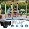 Pergola Brackets, 6''x6'' Pergola Kits - 4-Way Heavy Duty Corner Brackets for Wood Beams, Easy Assembly for Gazebos Patio Log Cabins - 4 of 4