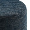 Modway Callum 16 in. Round Woven Heathered Fabric Upholstered Ottoman - 3 of 4