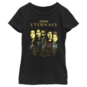 Girl's Marvel Eternals Panel Portraits T-Shirt - 1 of 4