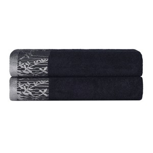 Charming Floral Accent Cotton Towel Set by Blue Nile Mills - 1 of 4