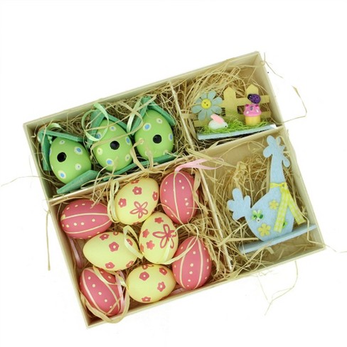 Northlight 13ct Easter Egg Birdhouse And Rooster Spring