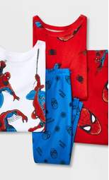 Toddler Boys' 4pc Marvel Spider-Man Pajama Set - White