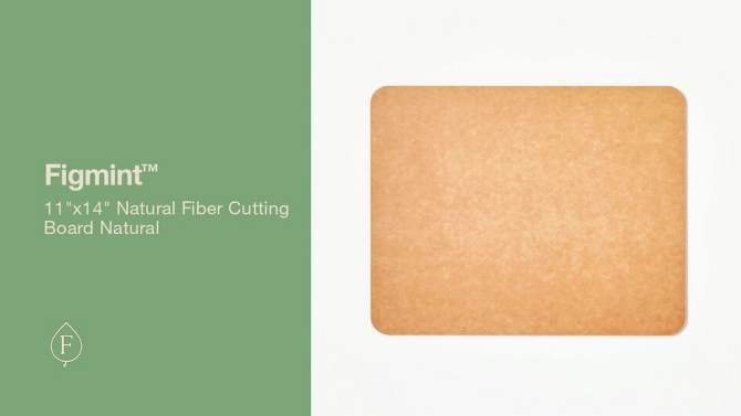 11&#34;x14&#34; Natural Fiber Cutting Board Natural - Figmint&#8482;, 2 of 6, play video