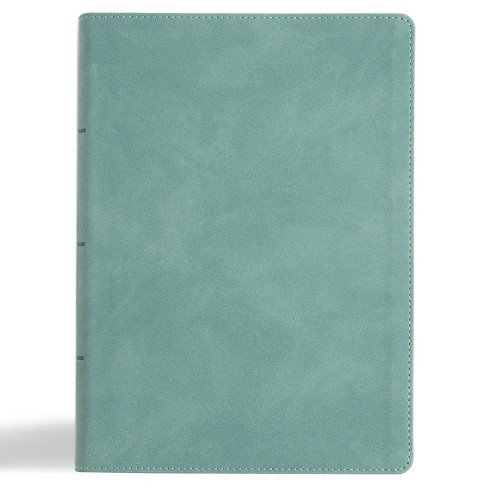 NASB Notetaking Bible, Large Print Edition, Earthen Teal Suedesoft Leathertouch - by  Holman Bible Publishers (Leather Bound) - image 1 of 1