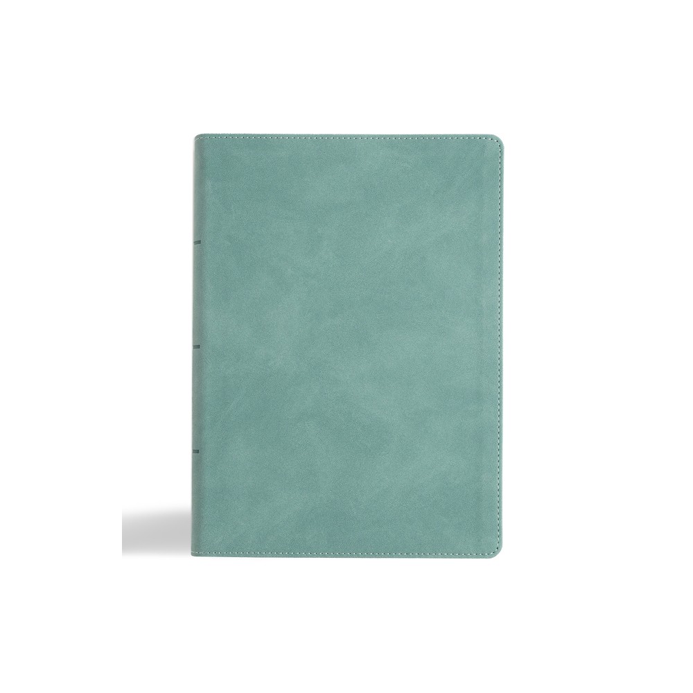 NASB Notetaking Bible, Large Print Edition, Earthen Teal Suedesoft Leathertouch - by Holman Bible Publishers (Leather Bound)