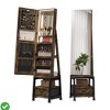 360° Swivel Jewelry Cabinet with Lights,Inside Makeup Mirror,Rotatable Full Length Mirror with Jewelry Storage - 2 of 4