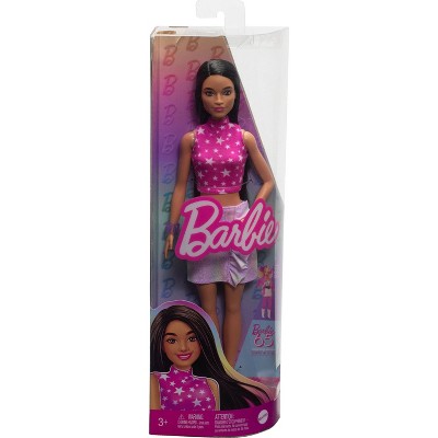 Barbie Fashionistas Doll with Black Hair and Iridescent Skirt