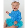 RuffleButts Baby/Toddler Girls UPF50+ Tulle Skirted One Piece Rash Guard - 4 of 4