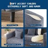 51.9" Plush Chenille Accent Chair & Loveseat - Tool-Free Setup Comfy Armchair for Living Room, Bedroom, or Cozy Reading Nook - 4 of 4